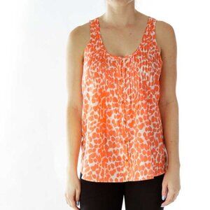J.Crew Orange Buttoned Tank Top